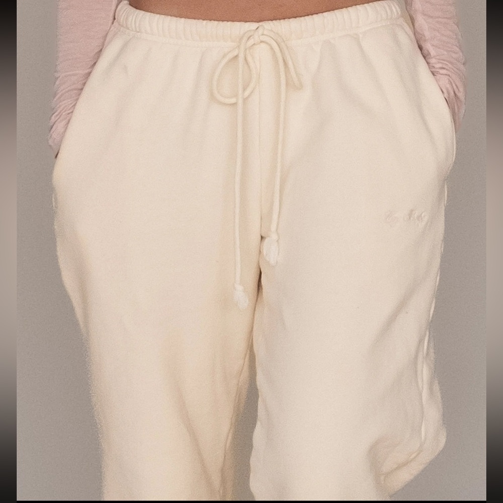 NWT Signature Cozy Straight Leg Sweatpants Oat Milk